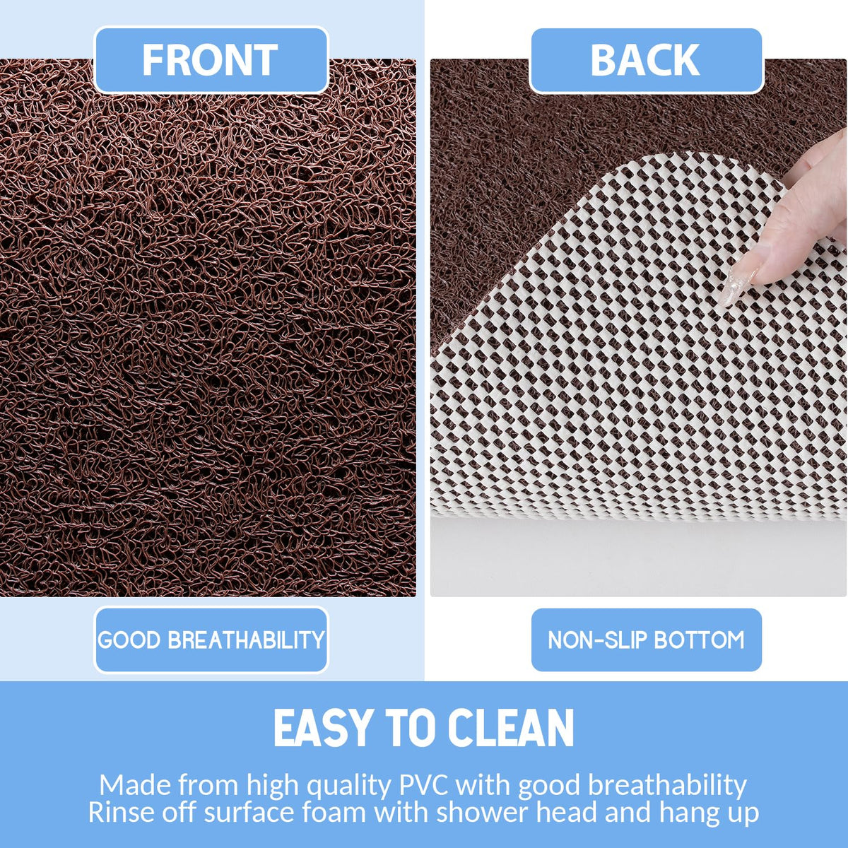 Hargiis bath mat foot massage texture gently exfoliates feet