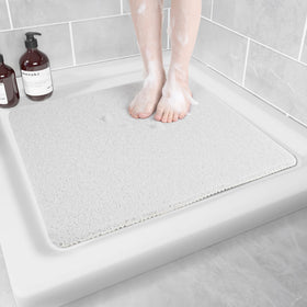 Hargiis non-slip bath mat front view showing durable PVC and secure backing for safe showers.
