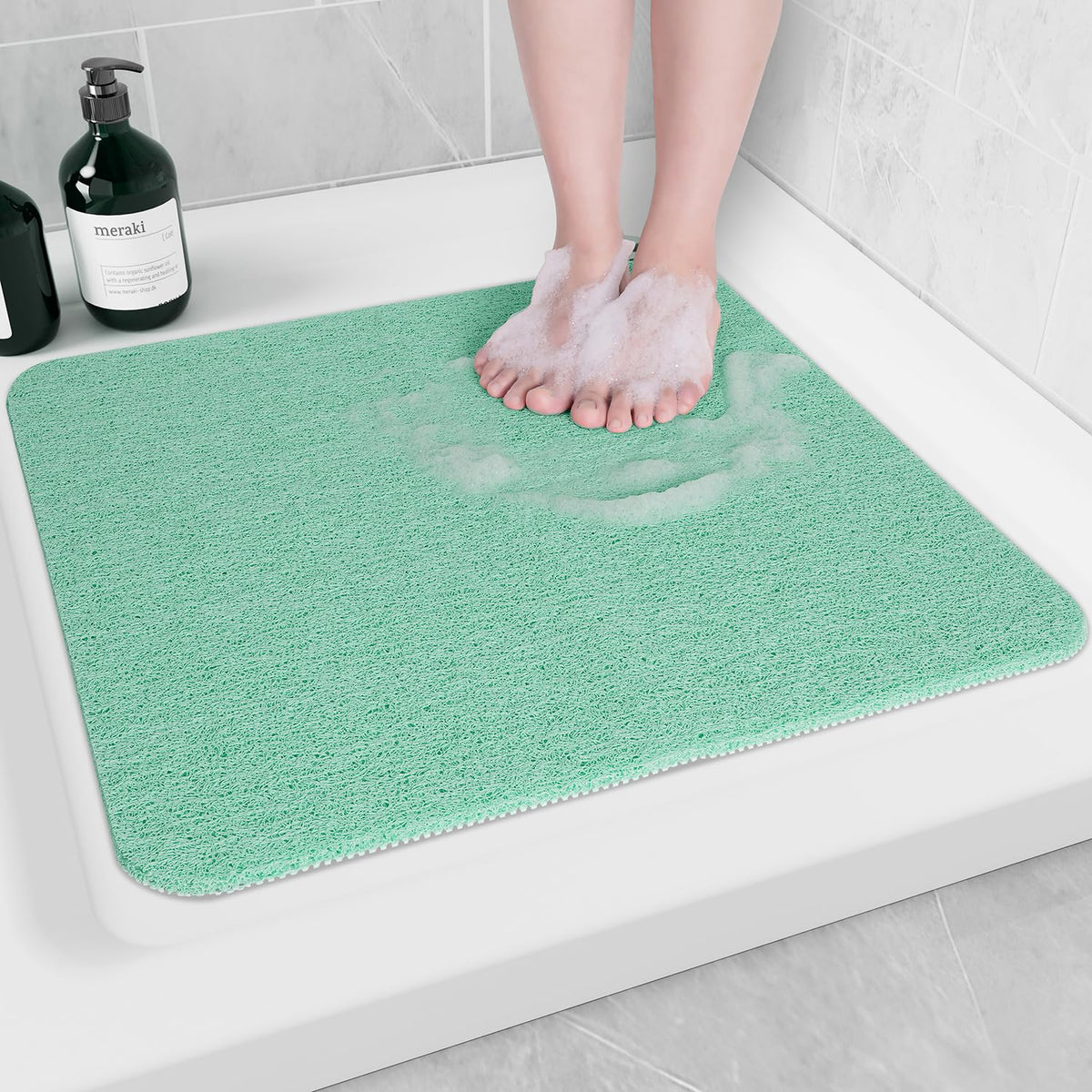 Hargiis non-slip bathtub mat with anti-slip backing for safer bathroom use.