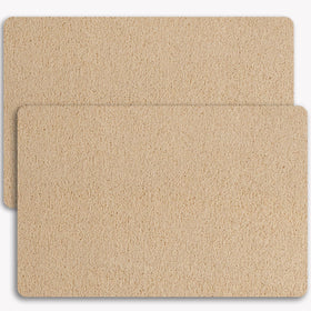 Hargiis non-slip bathtub mat beige 24x16, two-pack with quick drainage