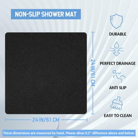 Hargiis bath mat anti-slip bottom view highlights secure shower safety.