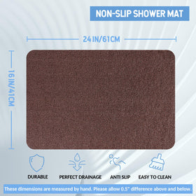 Hargiis non-slip bathtub mat with checkered backing for secure grip