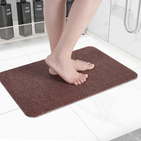 Hargiis non-slip bathtub mat brown texture for safer showers