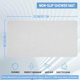 Hargiis bathtub mat textured surface for gentle foot massage.