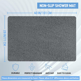 Hargiis non-slip bathtub mat with textured surface delivering gentle foot massage.