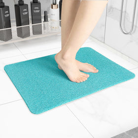Hargiis non-slip bathtub mat turquoise blue with quick-dry grip