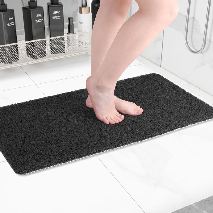 Hargiis non-slip bathtub mat with safety backing for secure footing on wet floors.