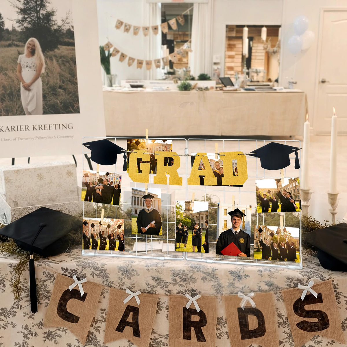 Harloon dual-grid photo display organizes graduation memories neatly