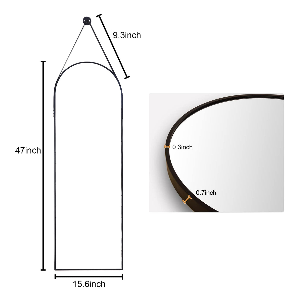 HARRITPURE arch mirror brightens rooms by reflecting light and creating space