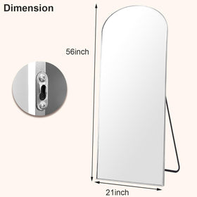 HARRITPURE free-standing mirror in silver for flexible placement