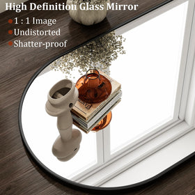 HARRITPURE high-clarity glass providing clear reflections for grooming.