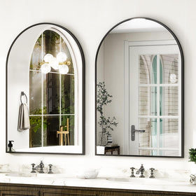 HARRITPURE matte black metal frame mirror emphasizes durability in humid spaces