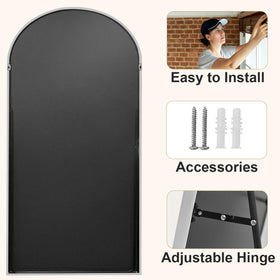 HARRITPURE wall-mountable mirror in silver for vertical or horizontal hanging