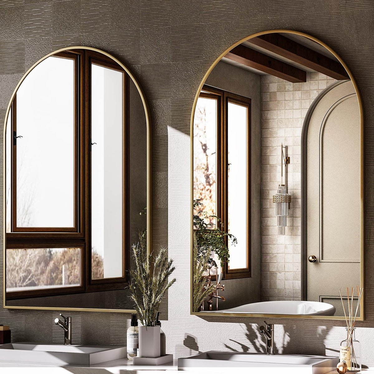 HARRITPURE wall mounted bathroom mirror ready for installation in any bathroom