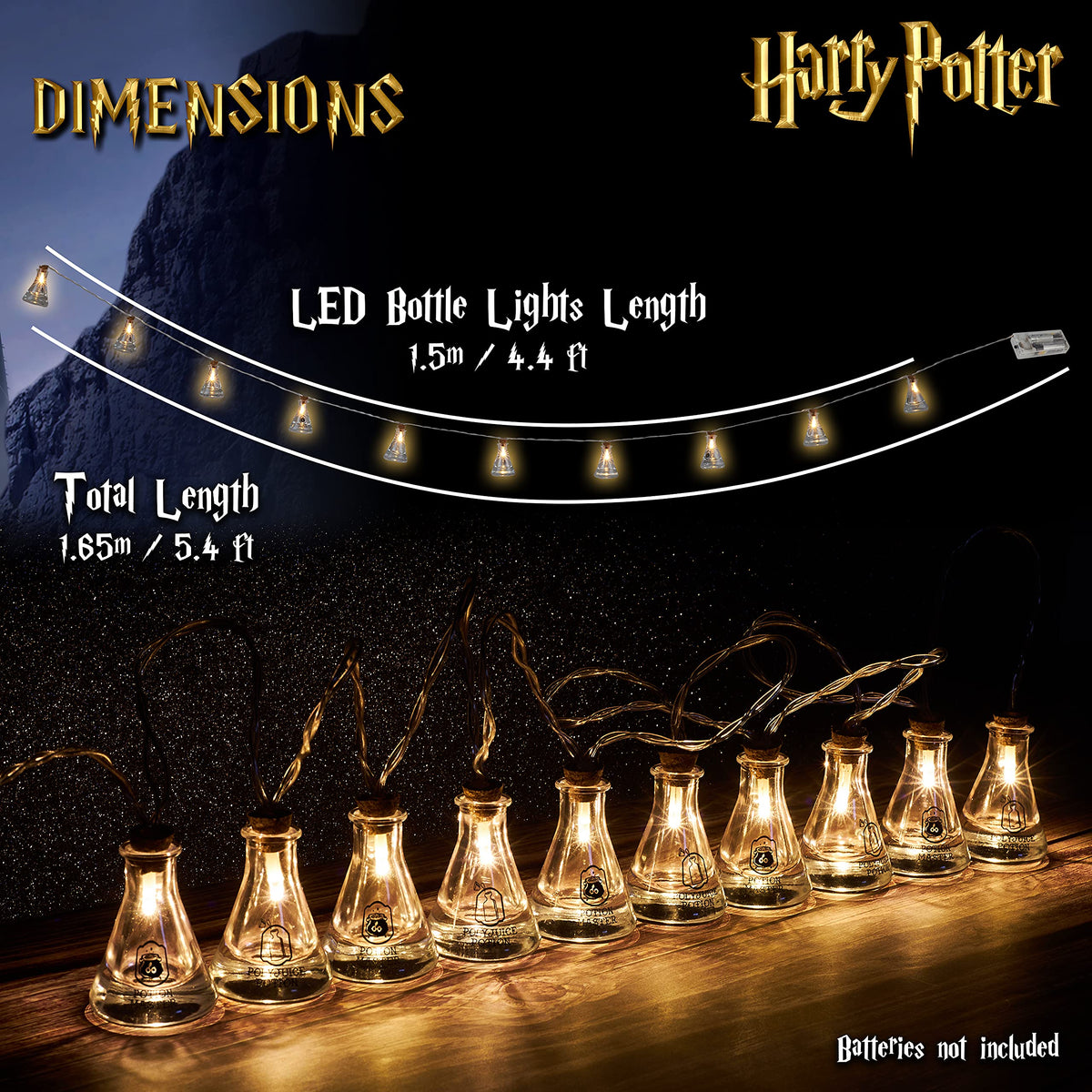 Harry Potter bedroom and living room lighting offers a warm glow for fans.