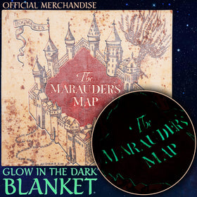 Harry Potter glow blanket glows in the dark, adding magical nighttime ambiance.