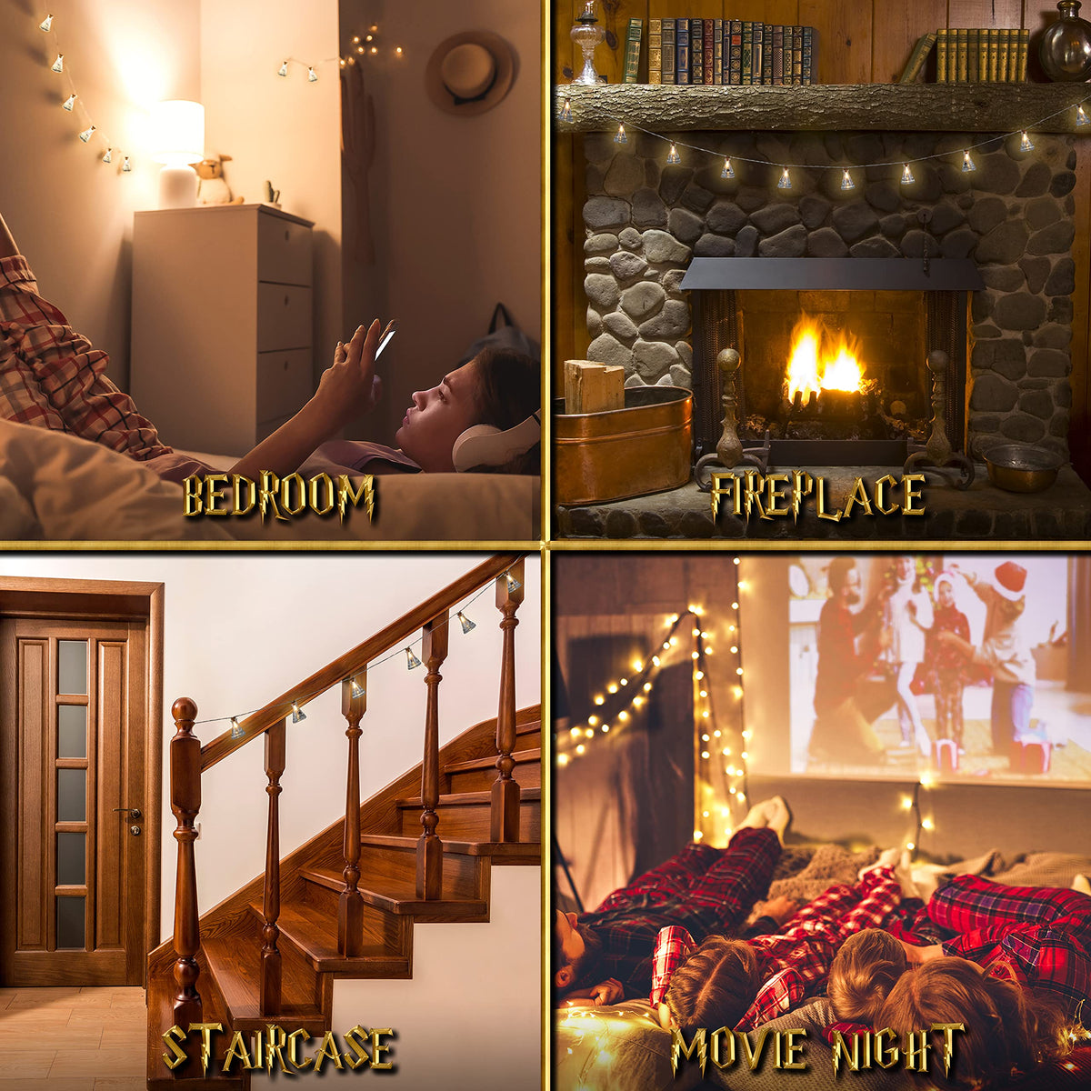 Harry Potter indoor-use string lights for cozy dorm room lighting.