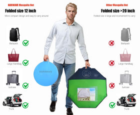HARWAVE 360-degree protection for indoor and outdoor use during camping or travel.