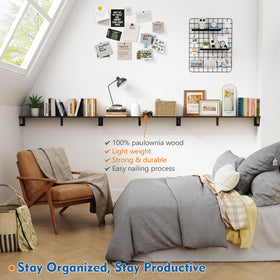 Harwaya 40-lb capacity supports books and decor with confidence