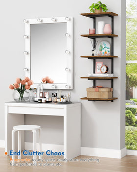 Harwaya 5-tier set ships with hardware and manual for easy assembly.