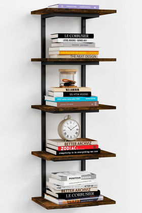 Harwaya 5-tier wall shelf unit for bedroom organization and decorative display.