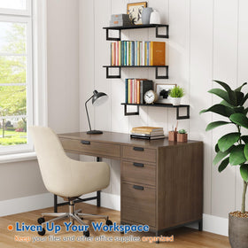 Harwaya 3-pack bedroom shelves ideal for books, photos, and decor