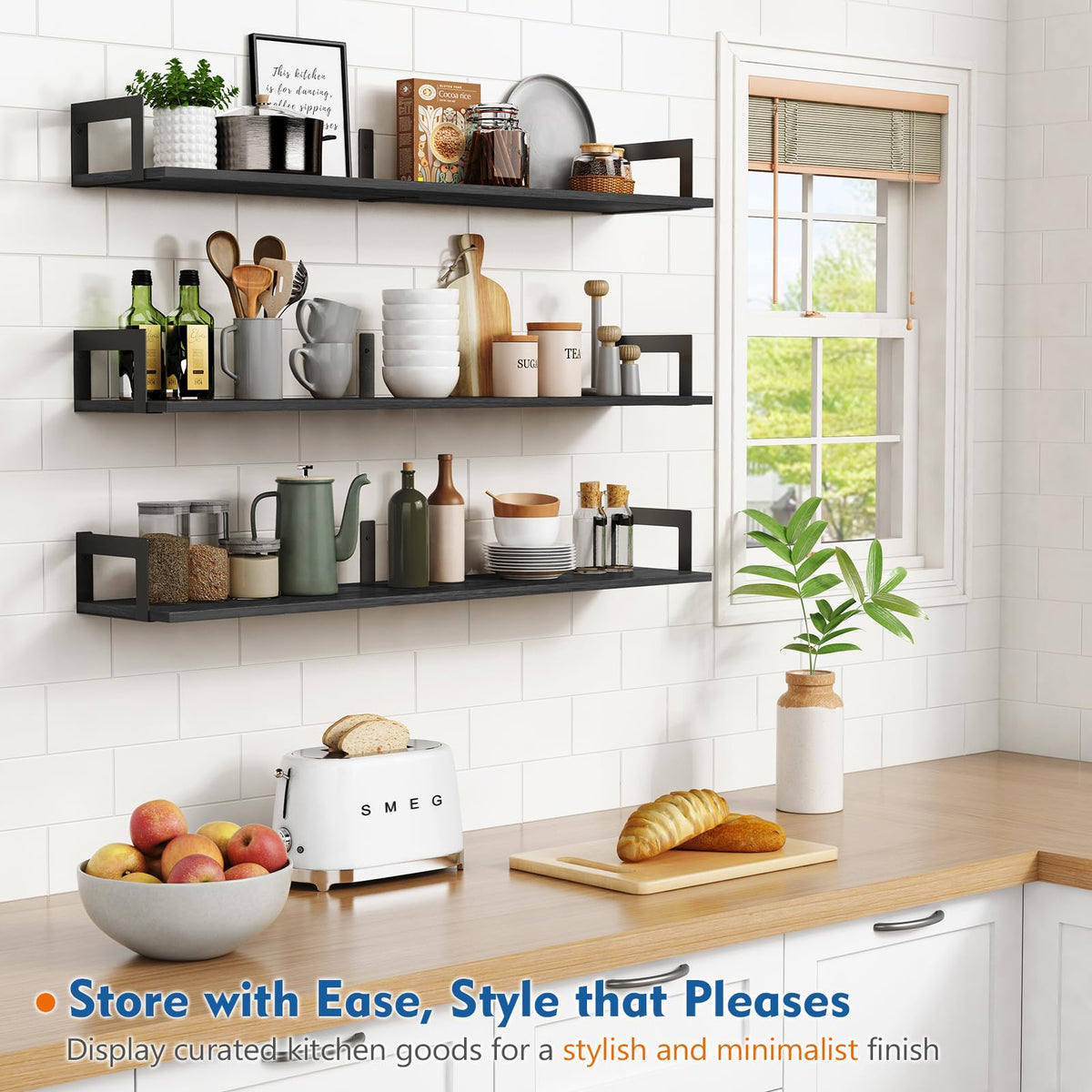 Harwaya black wood finish adds modern elegance to any space