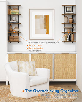 Harwaya durable MDF with metal frame ensures sturdy storage and long-lasting use.