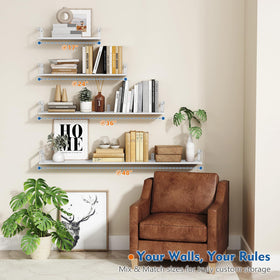 Harwaya gift ready white bookshelf set in elegant packaging