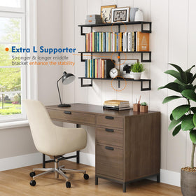 Harwaya heavy-duty wooden floating shelves create durable wall storage