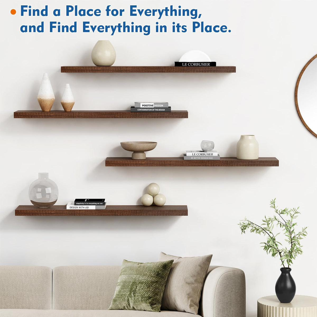 Installation kit included with Harwaya shelves for quick secure setup.
