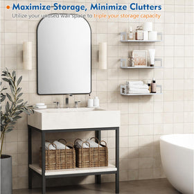 Harwaya solid wood floating shelves for durable wall storage