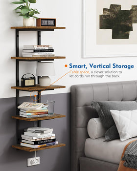 Harwaya wall-mounted shelves enhance office organization and personal items display.