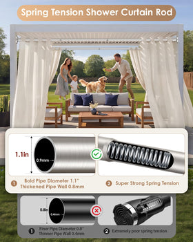 Haryaers 1.1-inch diameter rod offers strong support
