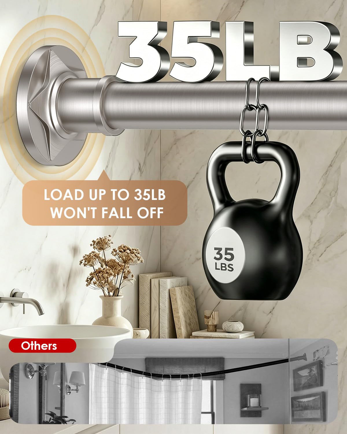 Haryaers base with 3.15-inch non-slip surface provides stable mounting