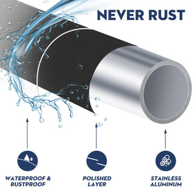 Haryaers 0.6mm thick curved rod provides strong support for curtains.