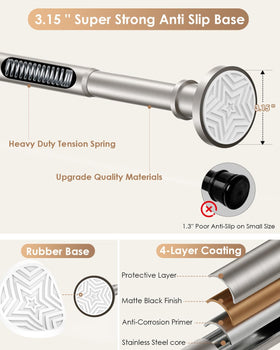 Haryaers heavy-duty rod supports up to 35 pounds for thick curtains