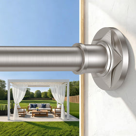 Haryaers brushed nickel tension rod extended length for versatile spaces