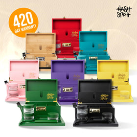 Hashstash The OG Odor-proof jars inside the box with discreet storage.