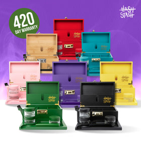 HASHSTASH magnetic lid delivers smooth, quiet opening.