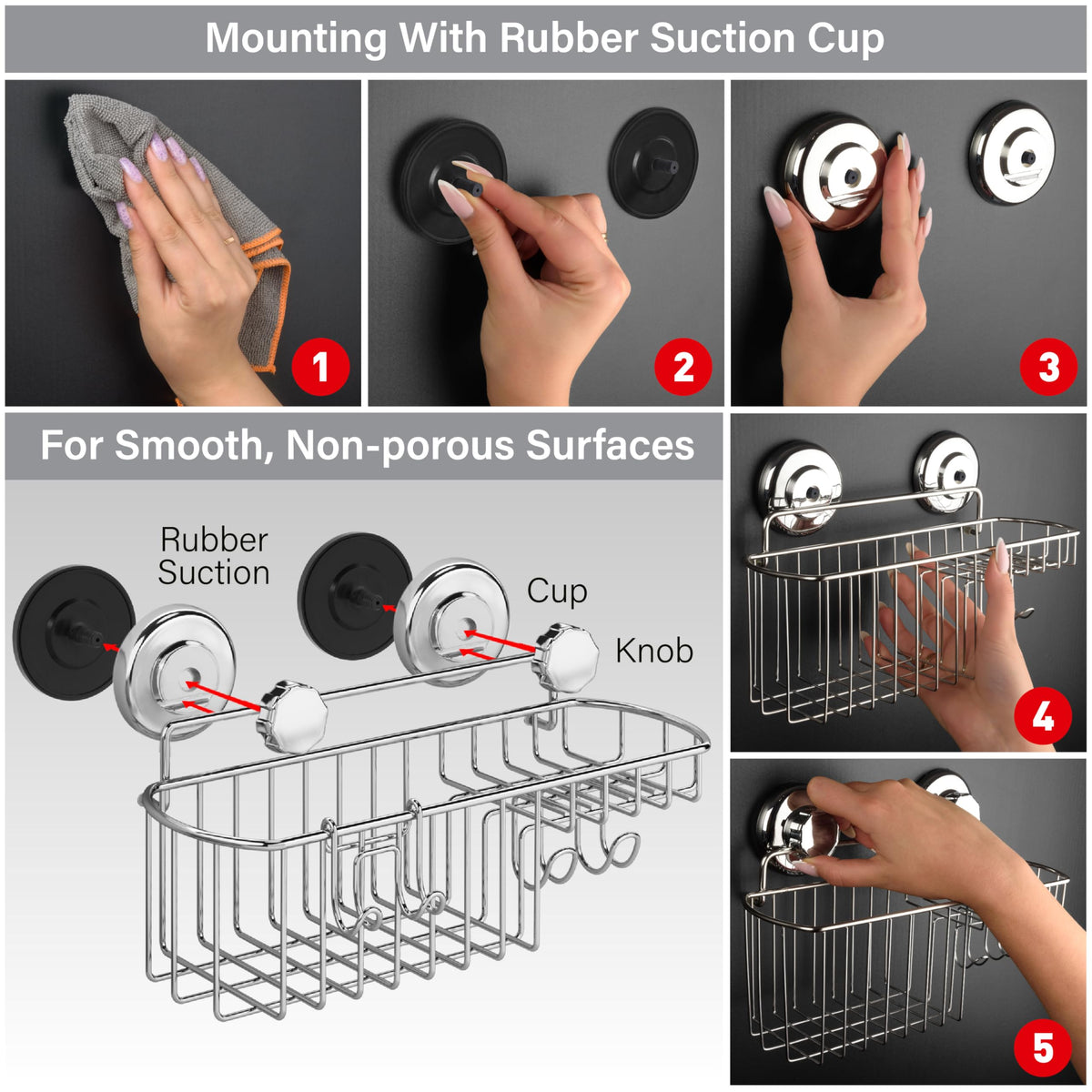 HASKO 3M adhesive discs included for secure mounting on rough surfaces.