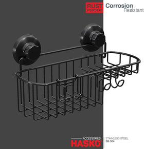 HASKO bathroom organization image showing compact caddy for tidy shower spaces.