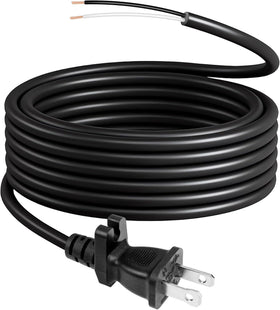 HASMX 30ft 17ga two-prong vacuum cord with extended reach for large rooms.