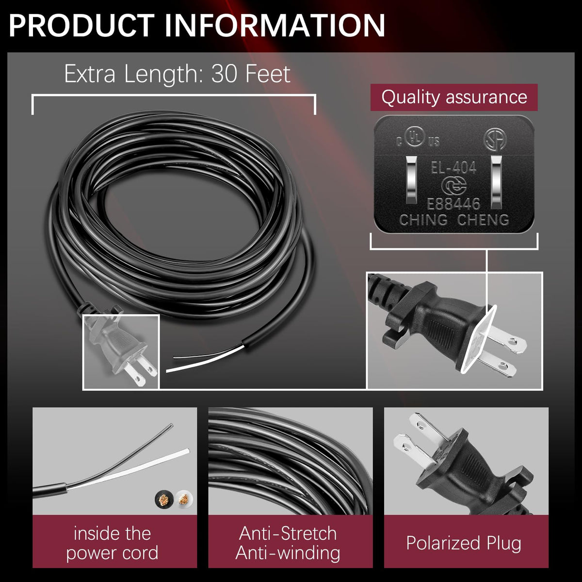 HASMX replacement cord built with durable materials for regular use.