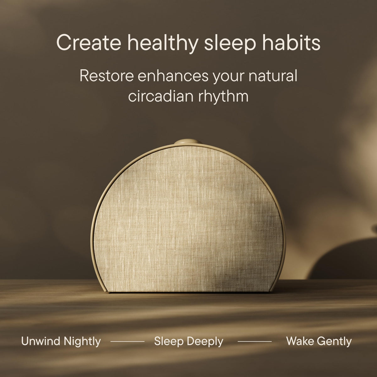 Hatch Restore 3 bedside night-light button provides quick illumination.