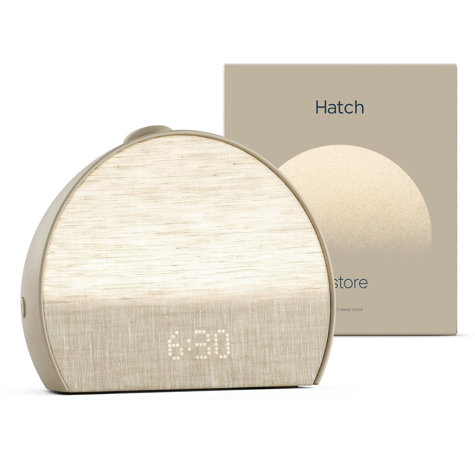 Hatch Restore 3 sunrise alarm clock glows at dawn for a natural wake