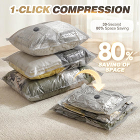 Hatisan space saver compression bags demonstrate quick air removal and compact packing.