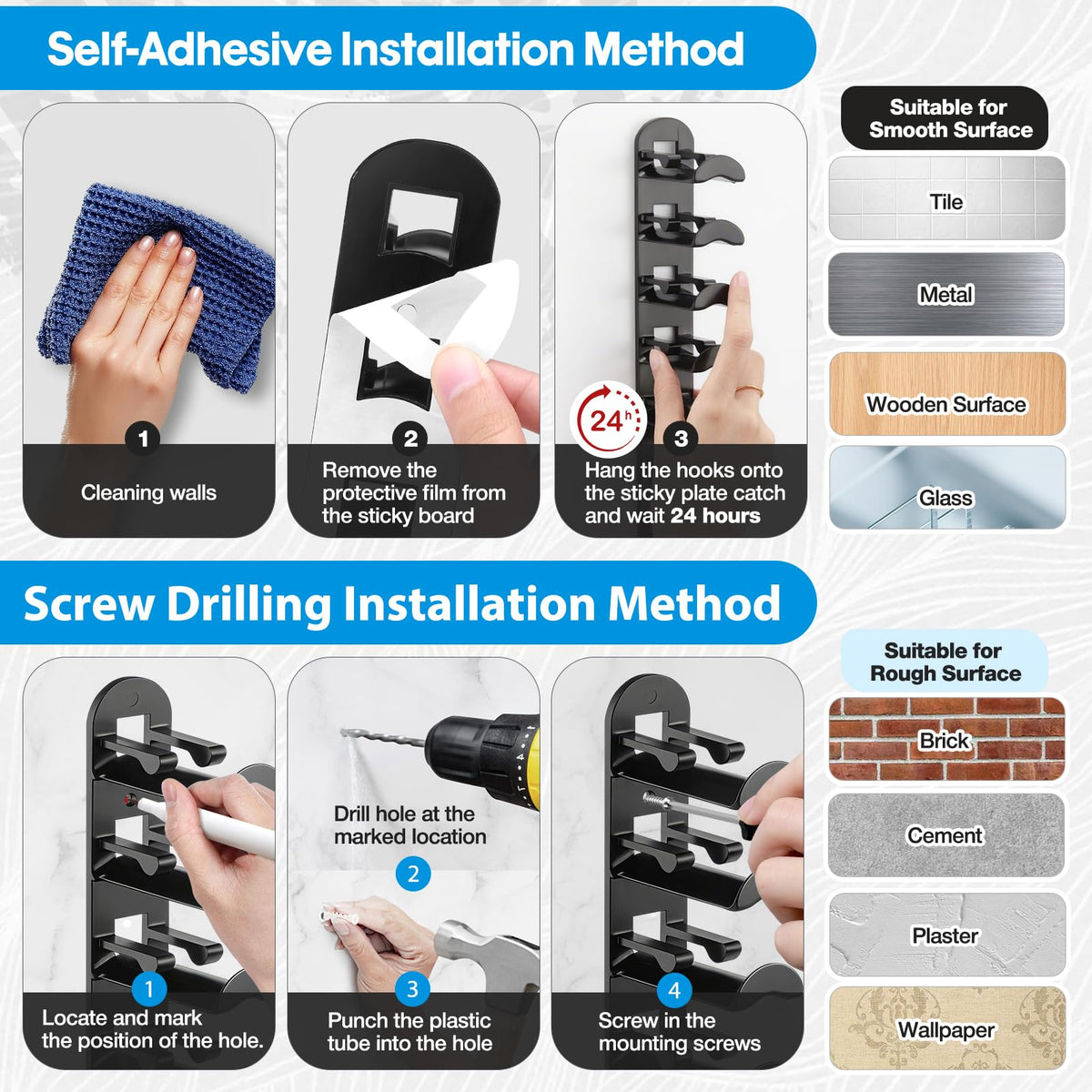 Compact wall display helps tidy small rooms and maximize space.