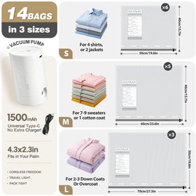 Hatisan travel luggage vacuum bags fit into a carry-on