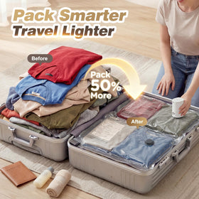 Hatisan travel vacuum bags compress clothing efficiently during trips.